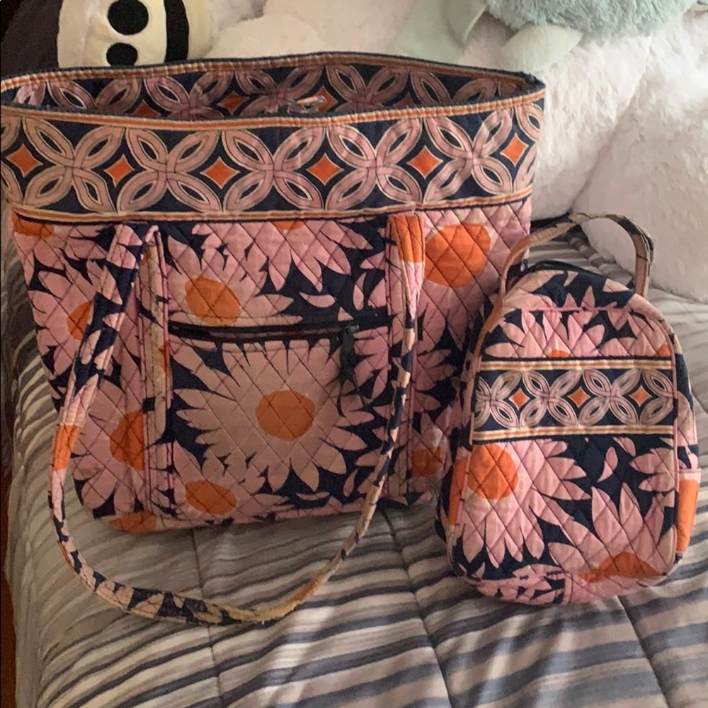Matching Vera Bradley tote and lunch box